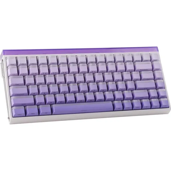 AULA HERO84 mekanisk gaming-tastatur, hvid/lilla gradient, RGB, USB-C