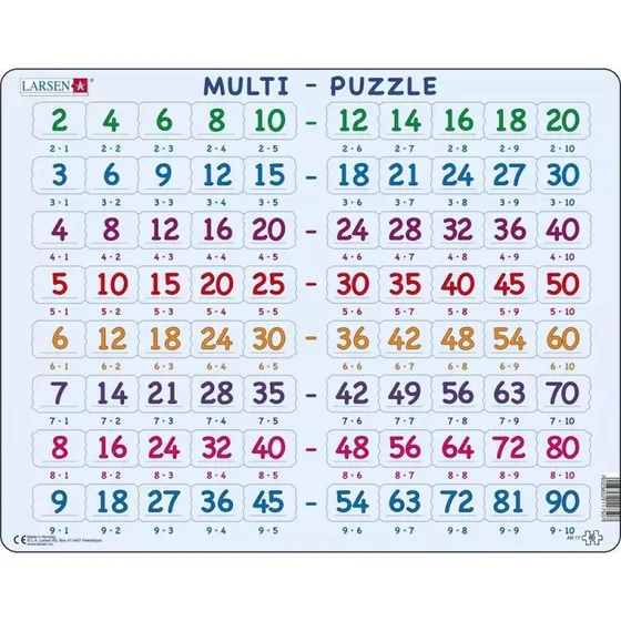 Larsen Puzzles Multi-Puzzle 80 Brikker - Matematik Floor