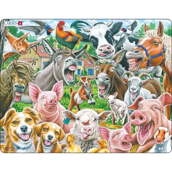 Larsen Puzzles Happy Farm - 33 brikker, bondegårds-selfie