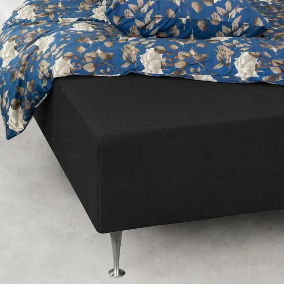 Nordstrand Home Faconlagen 180x200 cm Sort 100% Bomuld