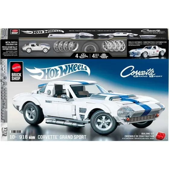 Mattel Brick Shop Hot Wheels Corvette Grand Sport 1:16 Byggesæt (918 dele)