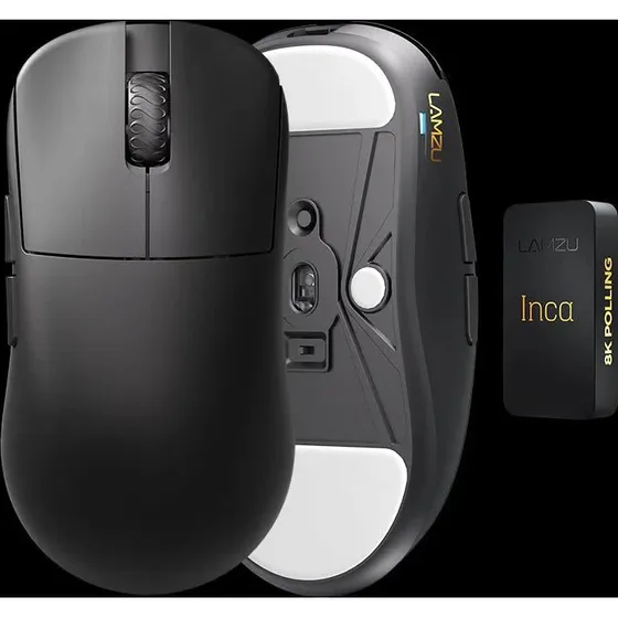 Lamzu Inca 8K Trådløs Gaming Mus, Sort