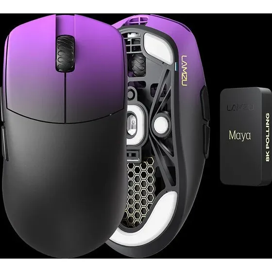 Lamzu Maya Champions Edition - 8K Optisk Gamingmus, Lilla Skygge, Små