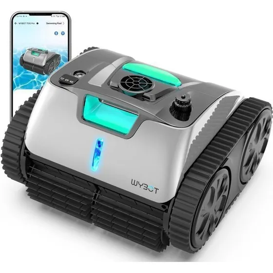 Wybot C1 Pro Trådløs Poolrobot, 65W, 150 min, App-styring, Grå