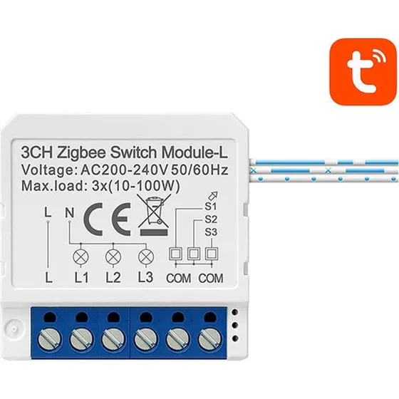 Avatto LZWSM16-W3 Smart Switch Modul 3-kanal ZigBee (Neutralt)