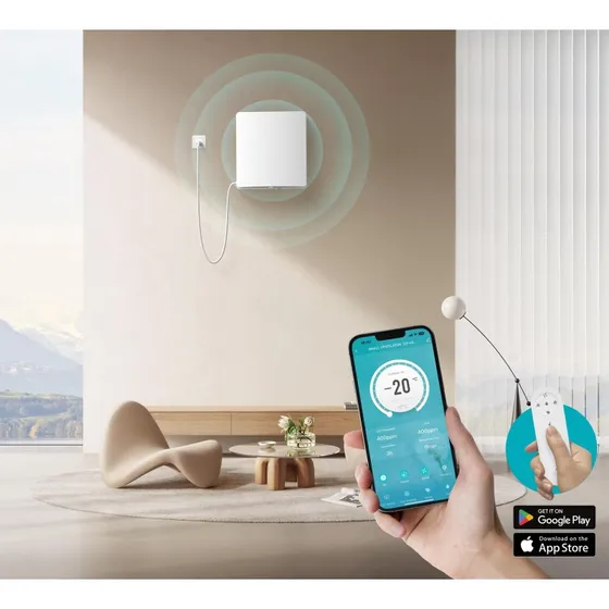Arida Venti 160 WiFi, hvid, Ø160 mm med varmegenvinding og pollenfilter