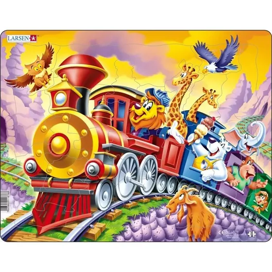 Larsen Puzzles Circus Train - 30 brikker, Maxi (36,5x28,5 cm)