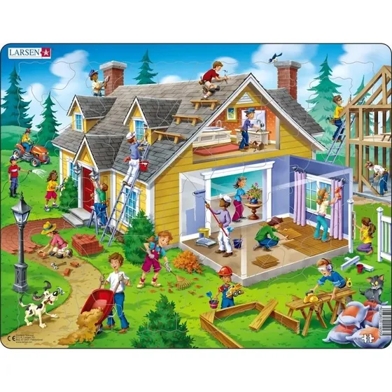 Larsen Puslespil Hus - 62 Brikker Maxi (36,5x28,5 cm)