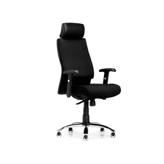 Sono AS6002 Kontorstol med Armlæn, Sort Textil