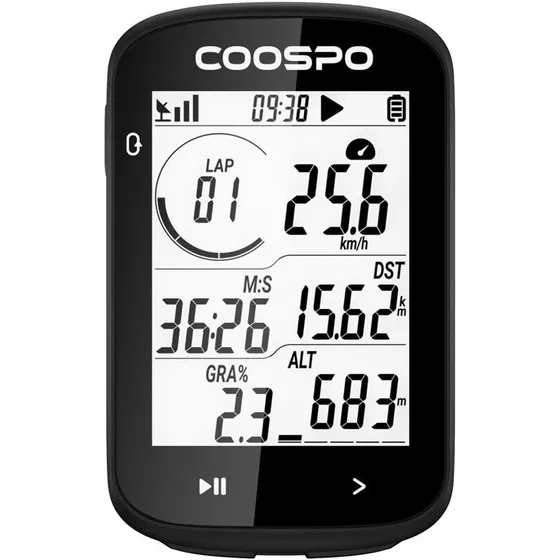 Coospo CS500 cykelcomputer (multi‑GNSS, UBLOX)