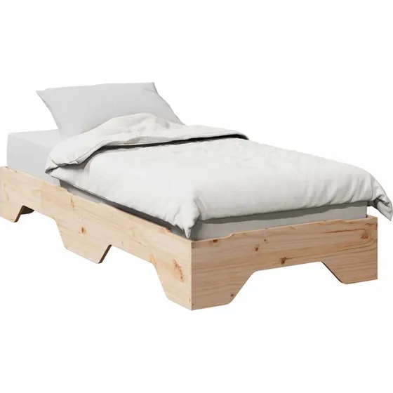vidaXL stabelbar sengeramme 90x190 cm i massivt fyrretræ