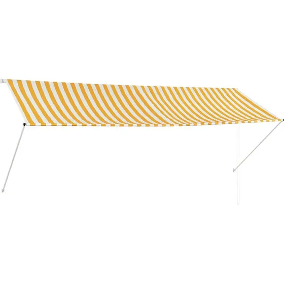 vidaXL Foldemarkise 350 x 150 cm gul og hvid