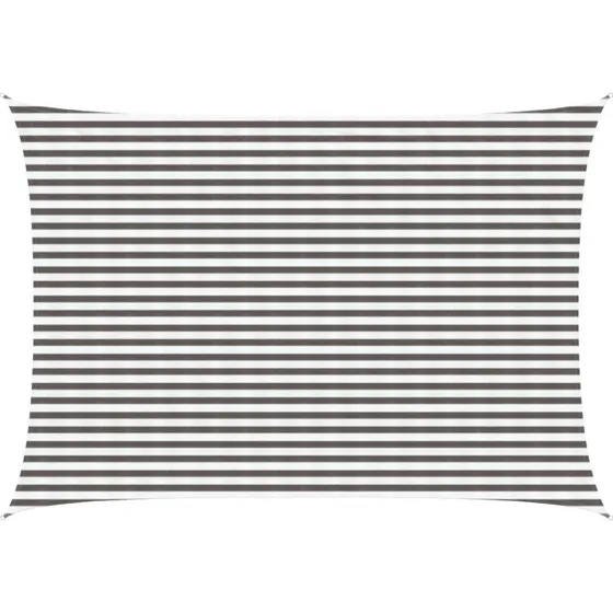 vidaXL Solsejl 3 x 6 m Lys Grå/Hvid HDPE