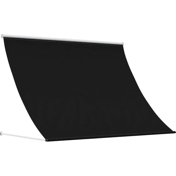 vidaXL Sort Foldemarkise 400 x 150 cm med PU-behandling
