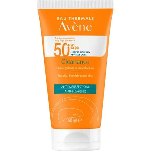 Avène Cleanance SPF50+ 50 ml – Ultrahøj beskyttelse for fedt og uren hud