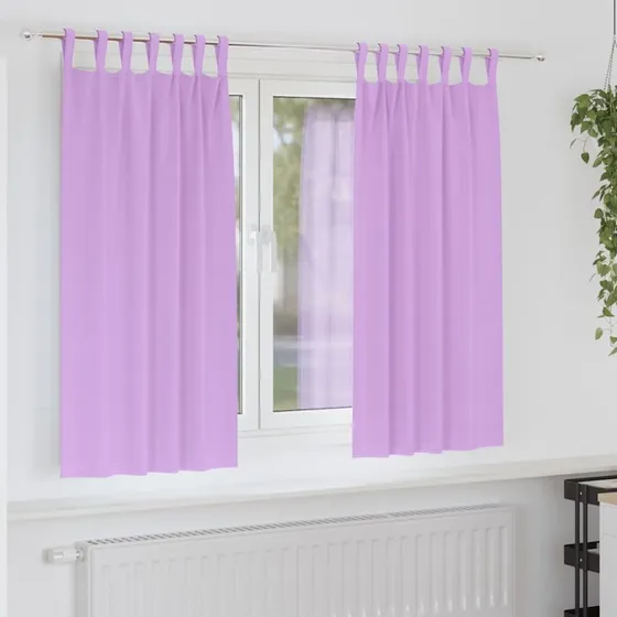 vidaXL Mørklægningsgardiner Lilla 175 x 140 cm med Ringe
