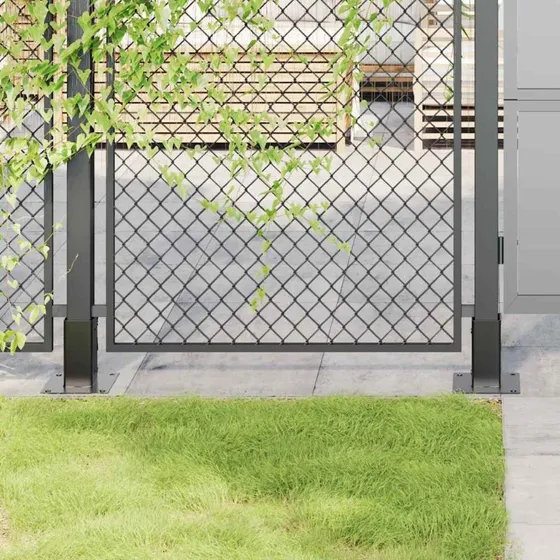 vidaXL 71x71 mm firkantet stolpefødder 4 stk. pulverlakeret stål