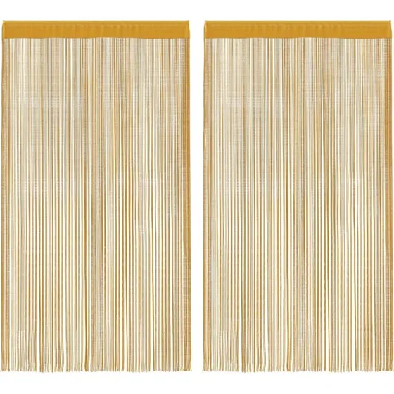 vidaXL Trådgardiner 2 stk. 100x250 cm gylden