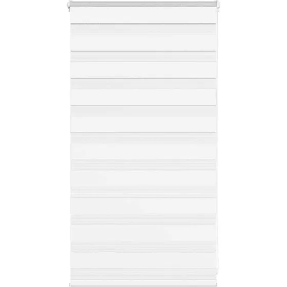 vidaXL Zebragardin Hvid 90x100 cm, 85,9 cm stofbredde, Polyester