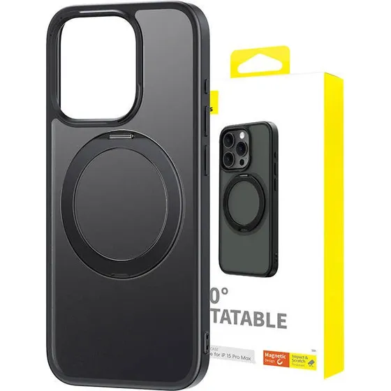 Baseus CyberLoop Magnetisk Cover til iPhone 15 Pro Max (MagSafe) Sort