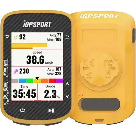 iGPSPORT BSC300 GPS-cykelcomputer 2,4" farveskærm, 20t, ANT+/BT, sort