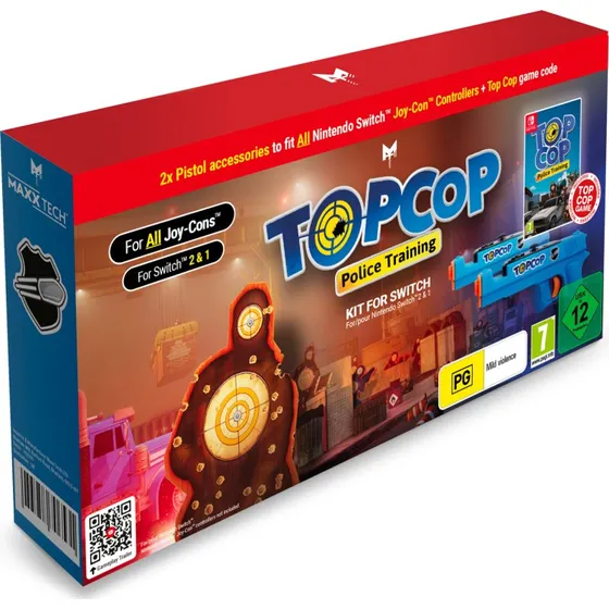 MAXX TECH Top Cop: Police Training Game og Pistolkitt – Nintendo Switch