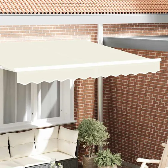 vidaXL Markise Volant Creme Stribet 2,5 m