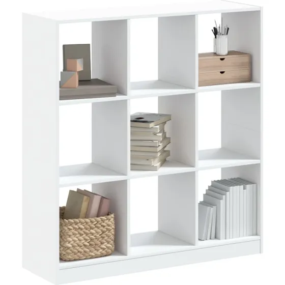 vidaXL bogreol 102x32x108 cm konstrueret træ hvid