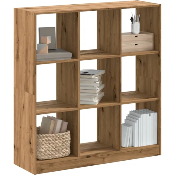 vidaXL bogreol 102x32x109 cm konstrueret træ, egetræsfarve