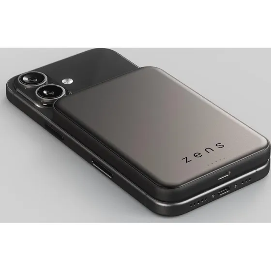 Zens ZEPP06B/00 5000 mAh Powerbank med trådløs opladning, sort