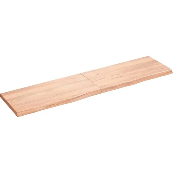 vidaXL bordplade 160x40x4 cm behandlet massivt egetræ lysebrun