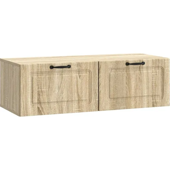 vidaXL Væghængt TV-skab Sonoma-eg 98 x 41 x 30 cm Træ