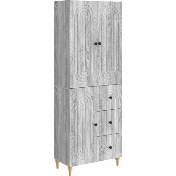 vidaXL Skab Sæt 2 stk 66 x 34,5 x 90 cm Grå Sonoma-Ege