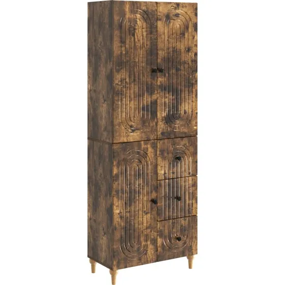 vidaXL Skab Sæt 2 stk 66 x 34,5 x 90 cm Røget Eg
