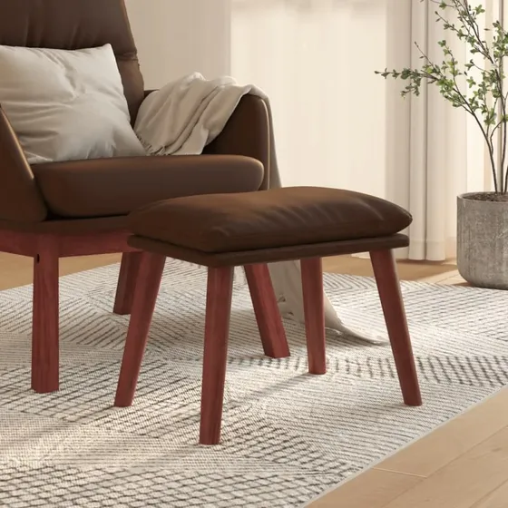 vidaXL fodskammel 45x29,5x35 cm brun kunstlæder