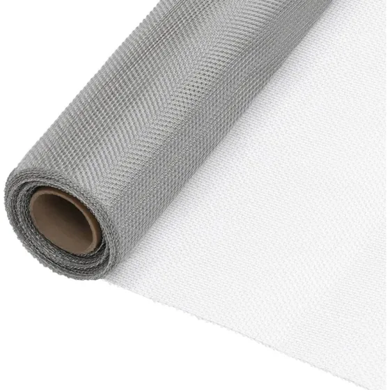 vidaXL Net 100x2000 cm rustfrit stål sølvfarvet
