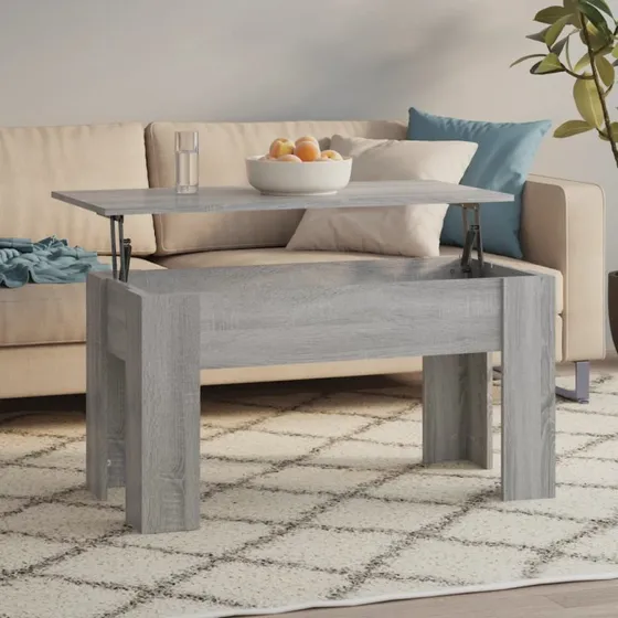 vidaXL sofabord 101x49x52 cm konstrueret træ grå sonoma-eg