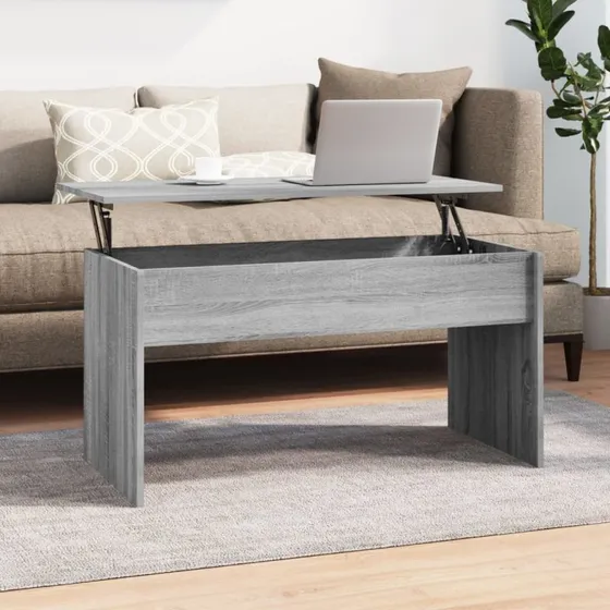 vidaXL sofabord 102x50,5x52,5 cm grå sonoma-eg konstrueret træ