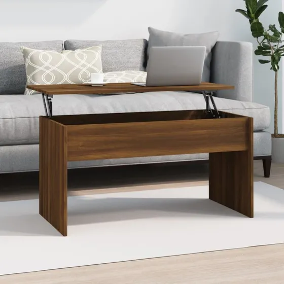 vidaXL sofabord 102x50,5x52,5 cm konstrueret træ brun