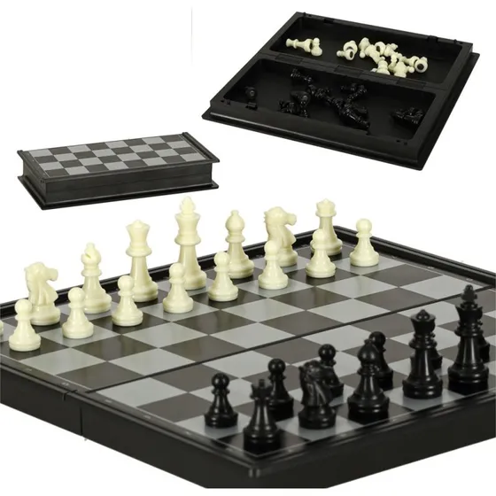 Skakspil Magnetisk 19 cm – Rejsevenlig & Stabil