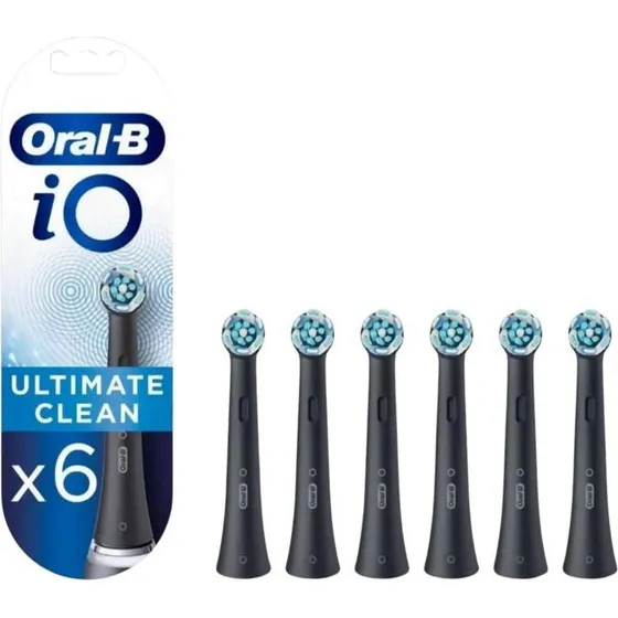 Oral-B iO Ultimate Clean Tandbørstehoveder Sort (6 stk.)