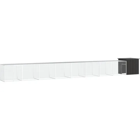vidaXL Hønsegård 900x91x100 cm galvaniseret stål antracitgrå