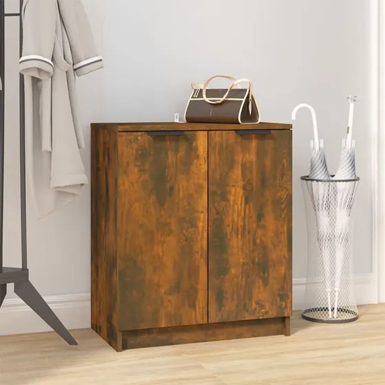 vidaXL Skoskab 59x35x70 cm røget egetræsfarve