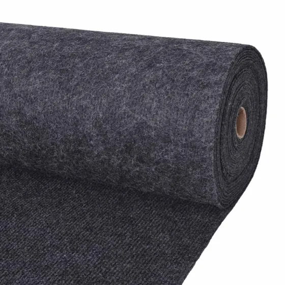 vidaXL Tæppe Antracit 1,2 x 20 m Polyester