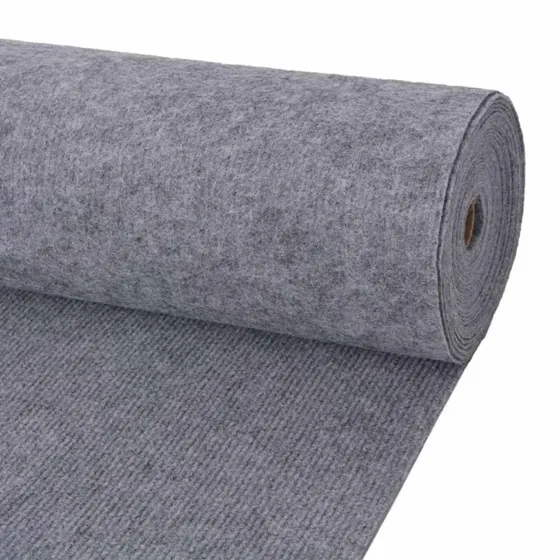 vidaXL Tæppe Grå 1,2 x 20 m Polyester