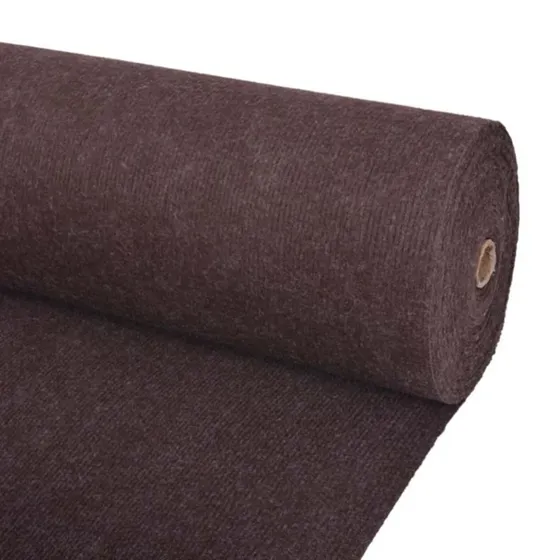 vidaXL Tæppe Brun 1,2 x 10 m, Polyester