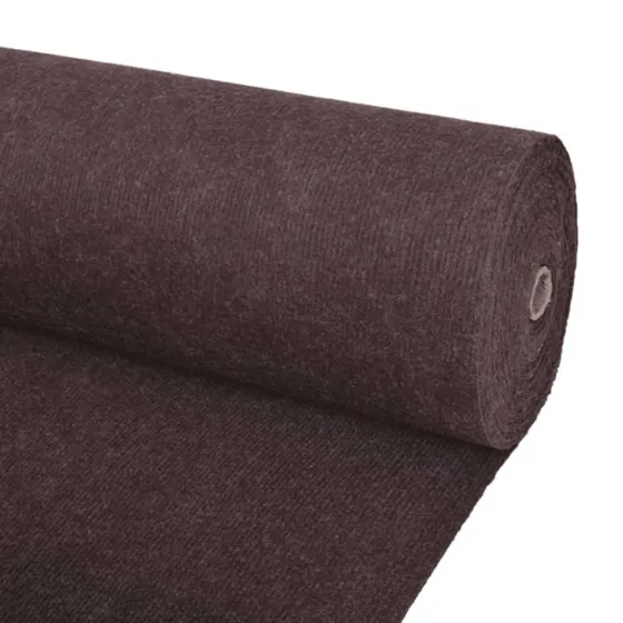 vidaXL Tæppe Brun 1,2 x 15 m Polyester