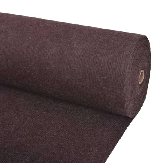 vidaXL Tæppe Brun 1,2 x 20 m Polyester