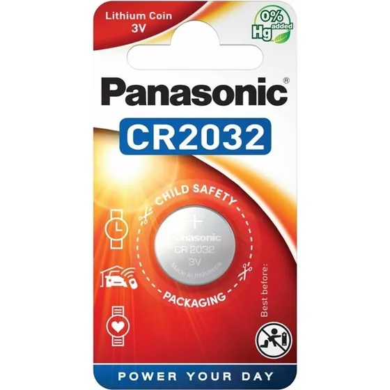 Panasonic CR2032EL/1B 3V lithium knapcelle - 1 stk