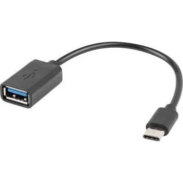 Lanberg AD-OTG-UC-01 USB-C til USB-A adapter 15 cm, sort